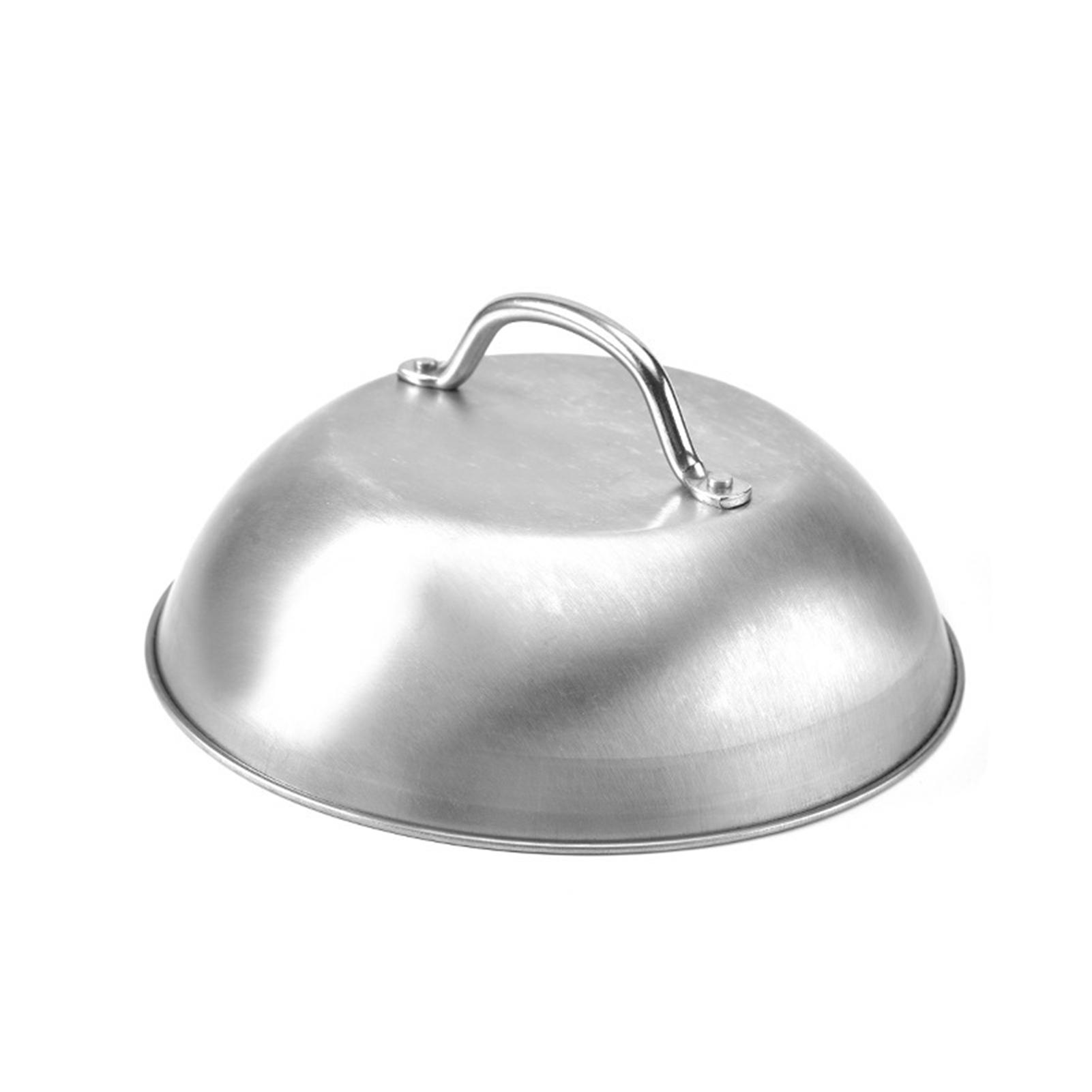 New Burger Cover Multipurpose Cheese Melting Dome Round Pot Lids Cover Cookware Barbecue Burgers for Patties Teppanyaki Cooking