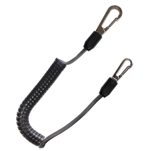 TOP Square Coil Safety Cord, Black, Made in Japan, Tangle-Resistant, Square Coil Shape, Safety Cord, SFC-412SBK