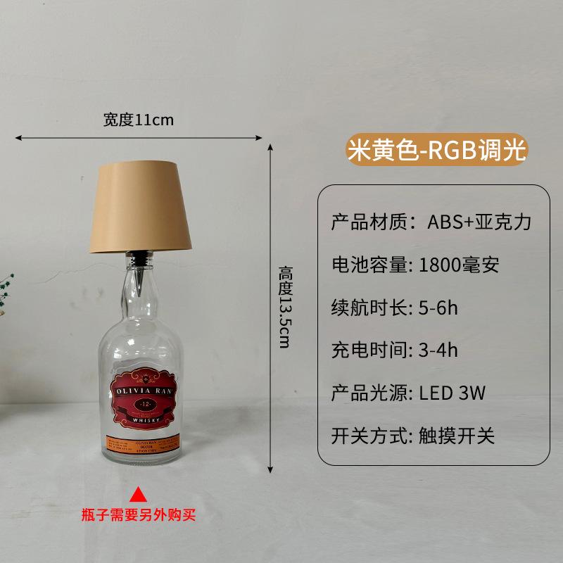 Tall Metal Desk Lamp, Wine Headlamp, I-shaped Desk Lamp, Mushroom Lamp, Bar, Cafe Atmosphere Desk Lamp