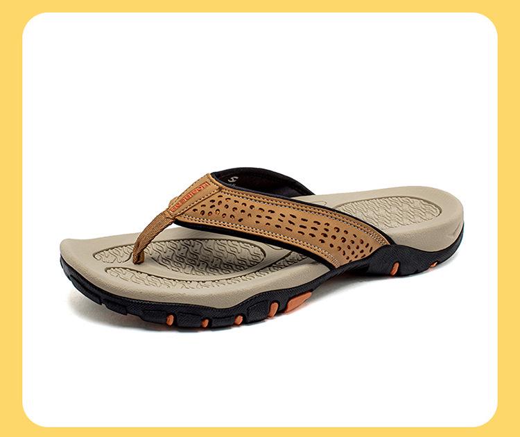 HOBIBEAR Herren Sommer-Flip-Flops mit Fußgewölbeunterstützung und dicker Sohle für den Außenbereich, Strand oder Zuhause.