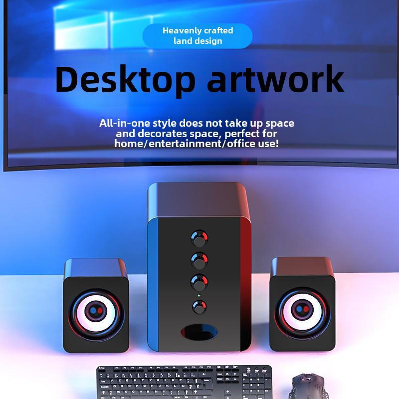 SADA D-202 Mini Subwoofer: USB 2.1 Small Speaker for Desktop, Laptop, and Mobile Devices