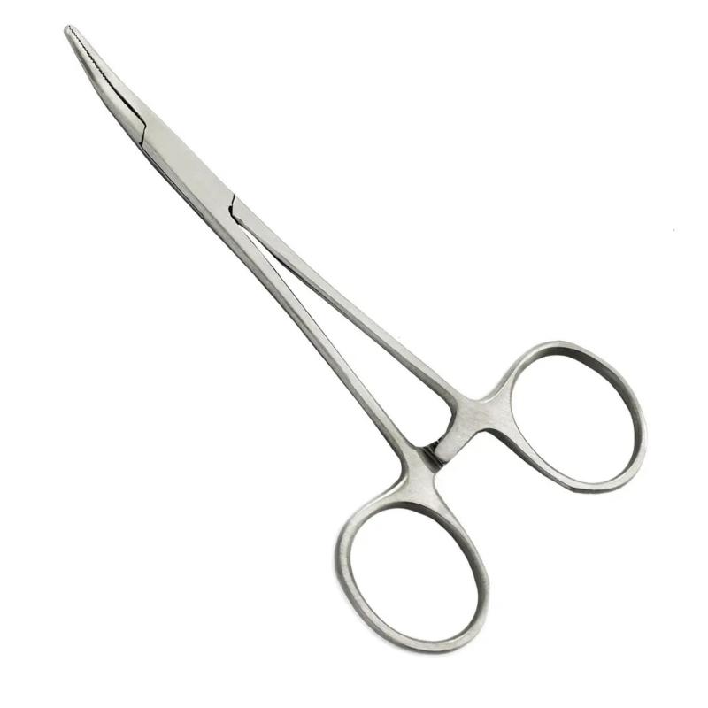 

Piercing Pliers Clamps Locking Mechanism Hemostat Tool With Serrated Jaw For Fly Tying And Model Building 1