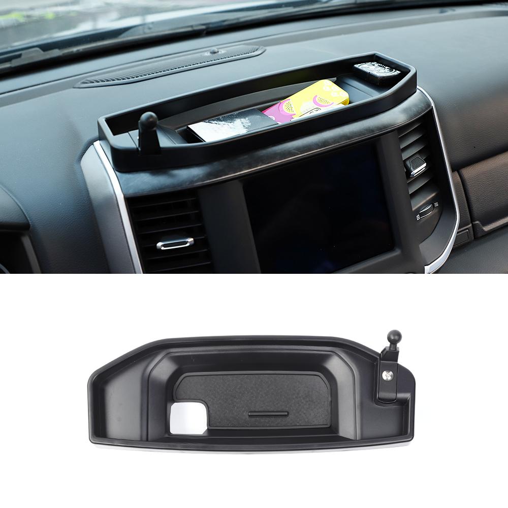 Dash Mount Cell Phone Holder Storage Box Tray Kit For Dodge RAM 1500 2018-23 US