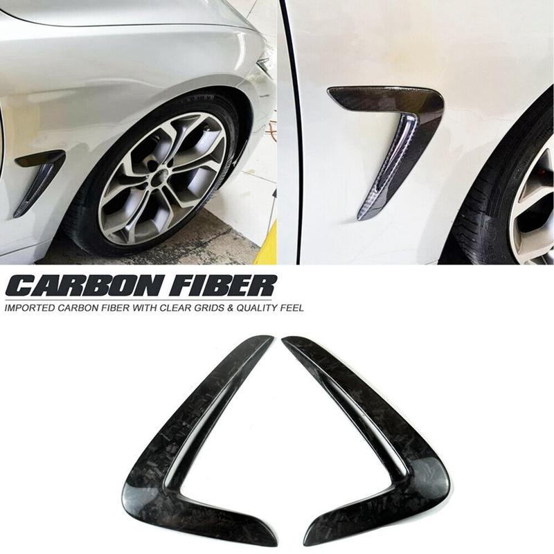 Car Side Wing Air Flow Fender Grille Intake Vent Trim Real Carbon Fiber For BMW F32 F33 F36 4-Series 2014-