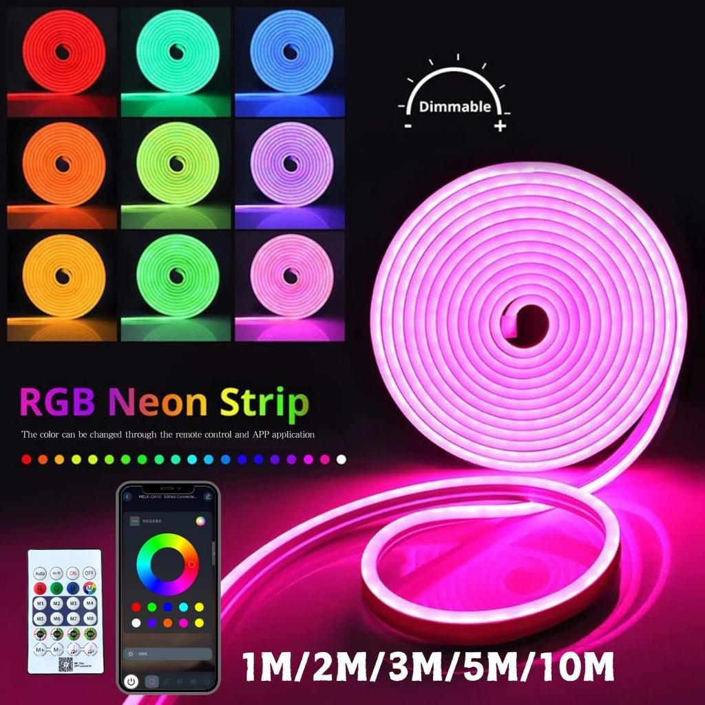 USB DIY Neon Light Strip APP Control and Remote Control RGB Color Change Flexible LED Light Strip Bedroom Decoration