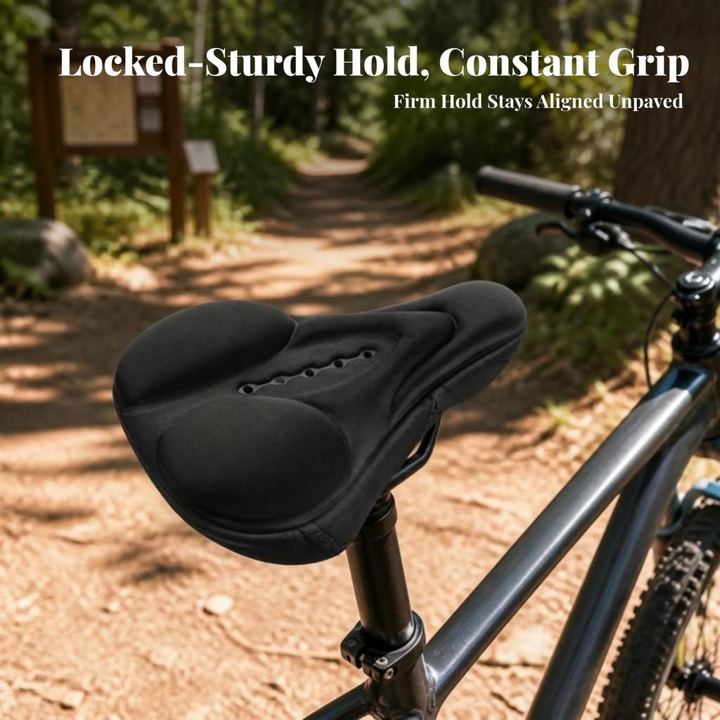 Padded Bike Seat Cover Non-Slip for Cyclists, Commuters