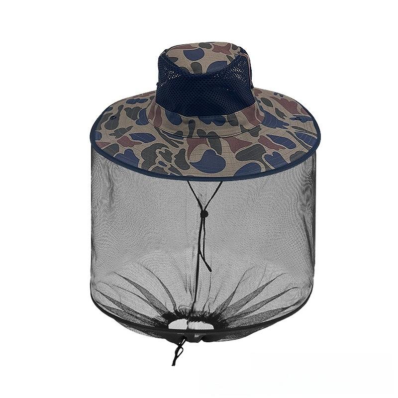 Mesh Fisherman Hat Neck Protection Sun Hat For Fishing Hiking And