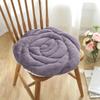 Winter Fluffy Rose Quilted Chair Cushion Thickened Office Home Dining Seat Pad Tatami Floor Mat
