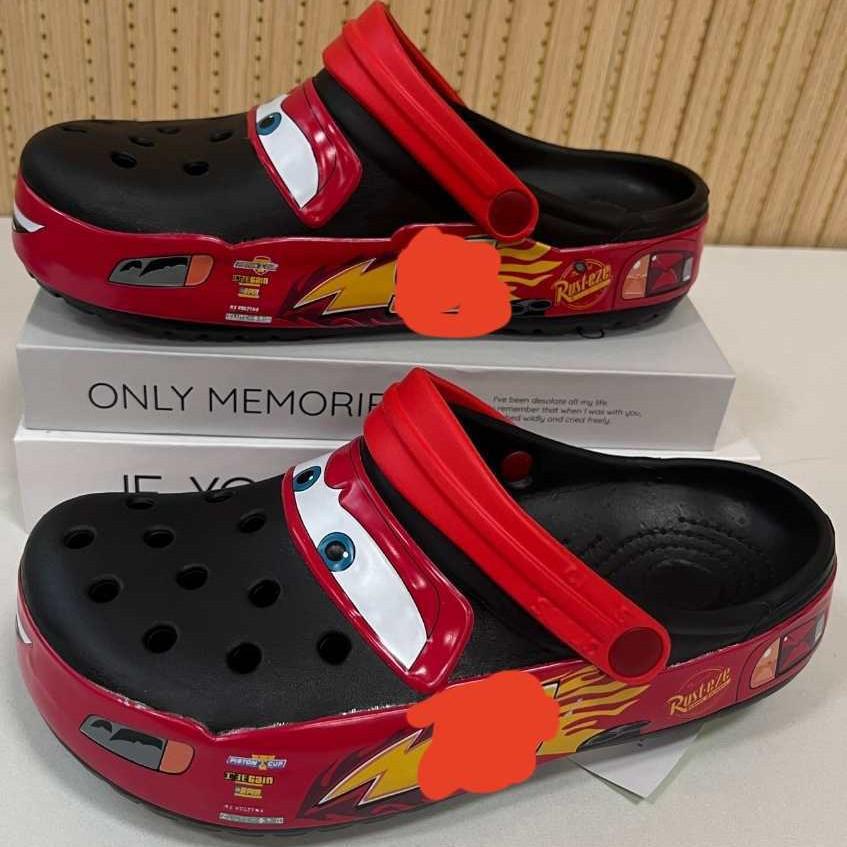 Unisex Crocs X McQueen Car Clogs: Breathable Casual Summer Beach Style