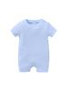 2025 Summer Baby Girl Short Sleeve Solid Color Romper