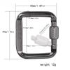 Heavy Duty Square Carabiner - D-Ring Steel Clip for Camping/Hiking/Tactical, Keychain Snap Hook w/Anti-Rust  (1PC Black)