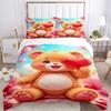 3pcs Anime Teddy Bear Bedding Set - Includes One Quilt Cover and Two Pillowcases (No Core) - Perfect for Bedroom and Guest Room Decoration,