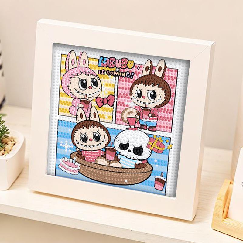 Stitch Bright Diamond Children Diy Handmade Full Diamond Sticker With Frame Children'S Point Diamond Painting Gift Cross-Border