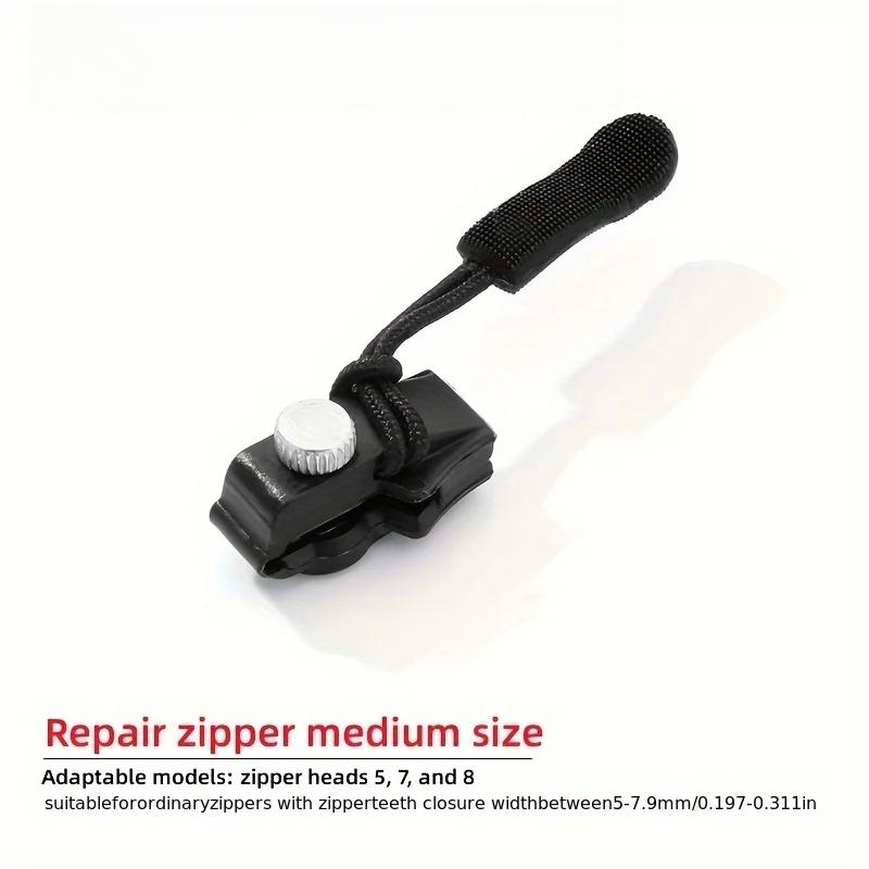 Universal Zipper Repair Kit Quick Instant Detachable Zipper Head Replacement Zipper Slider Pull for Jacket Bags Coat Free Sewing