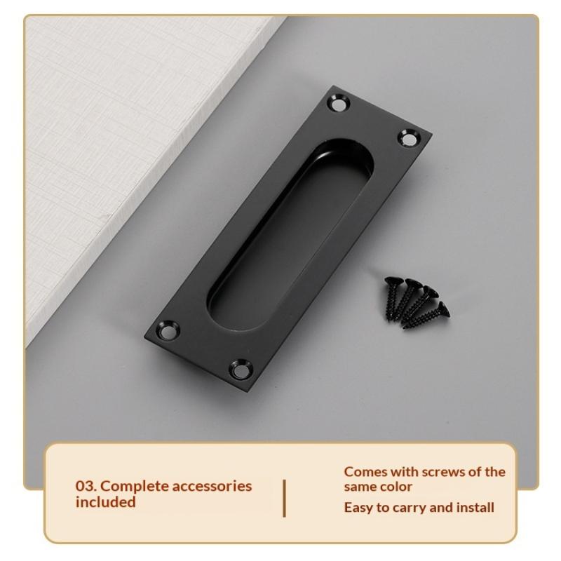 Poignée cachée en acier inoxydable Poignée de porte coulissante intégrée Poignée de tiroir de porte coulissante intégrée Poignée Noir Or Bronze