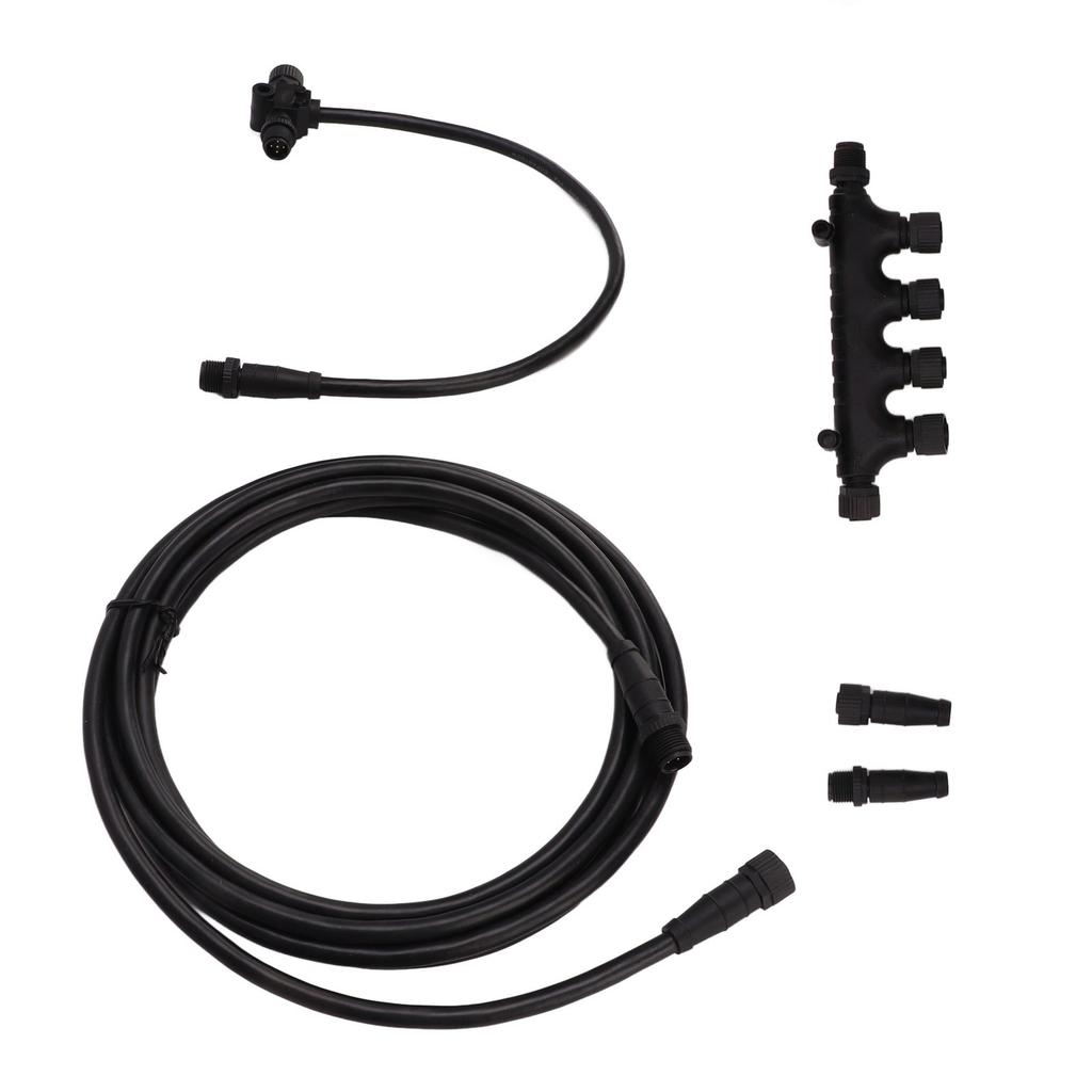 for NMEA 2000 Backbone Drop Cables Multiport Tee Terminators Kit 5Pin M12 Thread IP67 Waterproof for Lowrance Networks