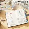 Hardcover Portable Daily Planner PU Leather Cover Agenda Planning Notebook  Self-discipline