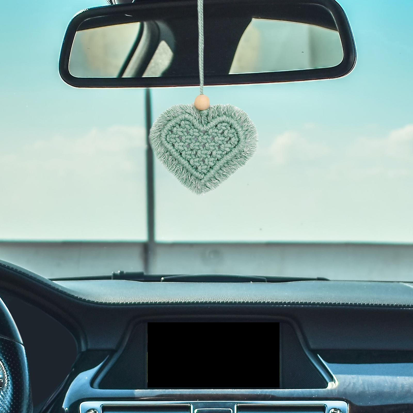

Boho Car Hanging Charm Crafts Bohemian for Rearview Mirror Decoration Home Decor зелений
