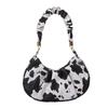Fashionable Fall Moon Bag For Women Stylish Animal Print Shoulder Handbag