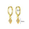 925 Silver Needle Vintage Geometric Pendant Earrings Round/Square/Shell Earrings for Women Fashion Jewelry Pendientes