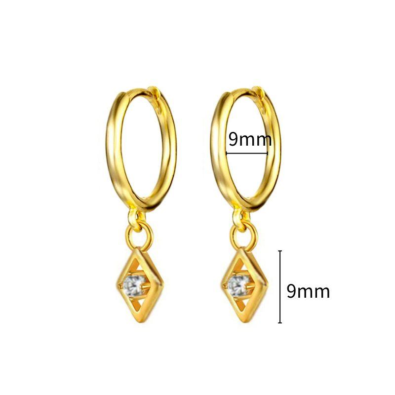 925 Silver Needle Vintage Geometric Pendant Earrings Round/Square/Shell Earrings for Women Fashion Jewelry Pendientes