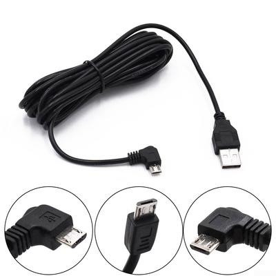 Alta qualità. Cavo micro USB di ricarica per auto Cavo USB nero per fotocamera per auto da 1 pezzo