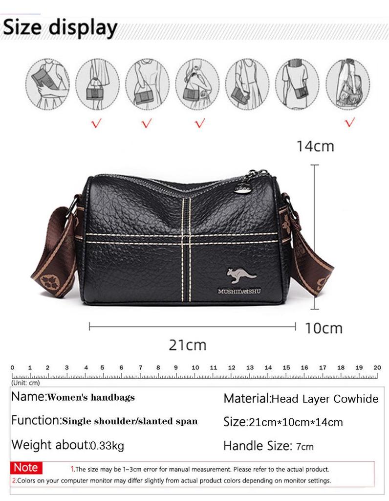 Women's Genuine Leather Crossbody Saddle Bag