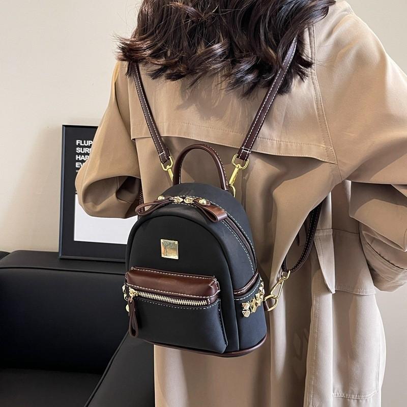 

Fashionable Round Cylinder Shape Shoulder Bag With Splicing Design For Ladies S чёрный