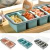 2/3/4 Grid Lunchbox Compartmentalized Wheat Straw Picnic Storage Boxs Dinnerware Portable Lunch Box