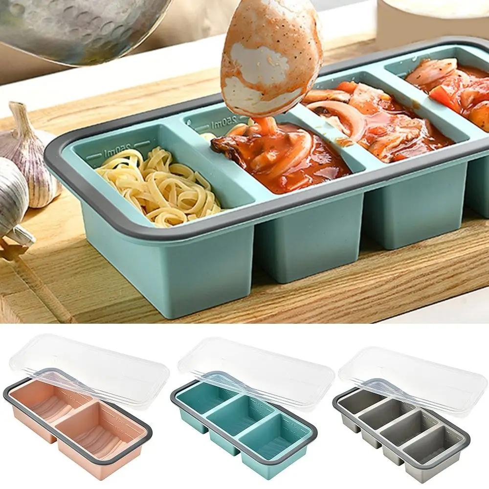 2/3/4 Grid Lunchbox Compartmentalized Wheat Straw Picnic Storage Boxs Dinnerware Portable Lunch Box