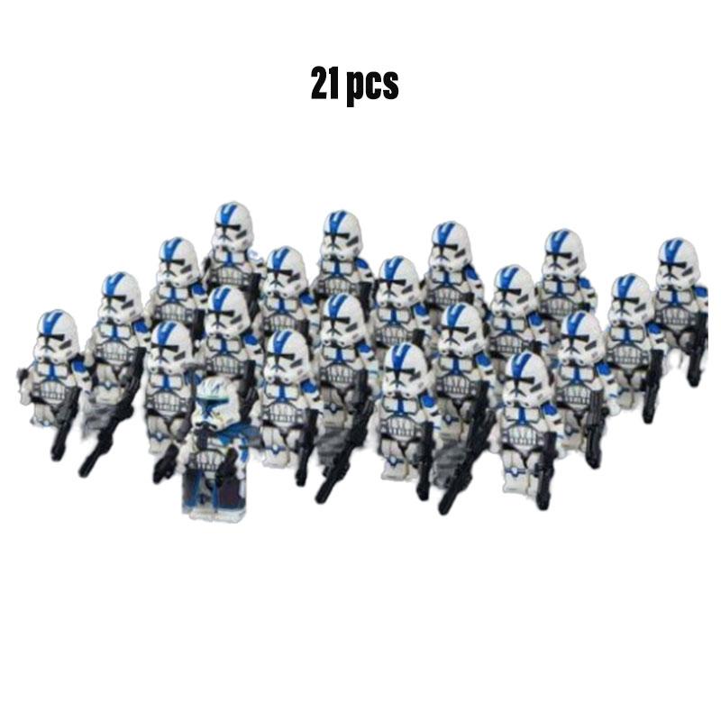 Wars 21pcs Star 501st Building Blocks Clone Troopers Minifigures Kid Toys