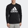 adidas Sport Breathable Crew Neck Long Sleeve T-Shirt Pullover Sweatshirt Men Tops Black EB5266