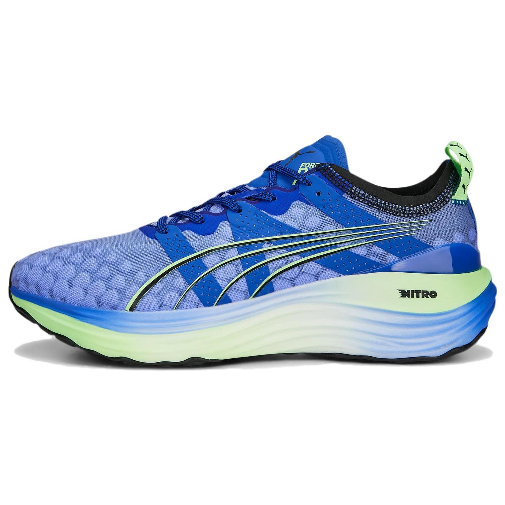 

New PUMA ForeverRun Nitro Royal Sapphire Fizzy Lime 377757-02 40.5