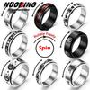 Rose Goud Roestvrij Staal Angst Ring Dames Heren Fidgets Spinner Ringen Verlovingsringen Zilver Mode Sieraden 8/6mm