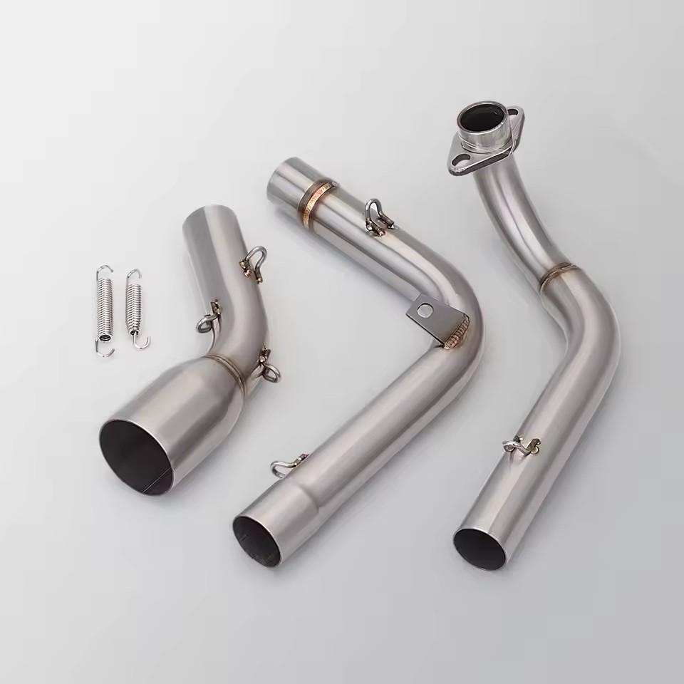 For Honda MSX Grom 125 2013-2024 Grom125 MSX125 MSX 125 Full System Black / Silvery / Carbon Exhaust Tips With Header Link Pipe
