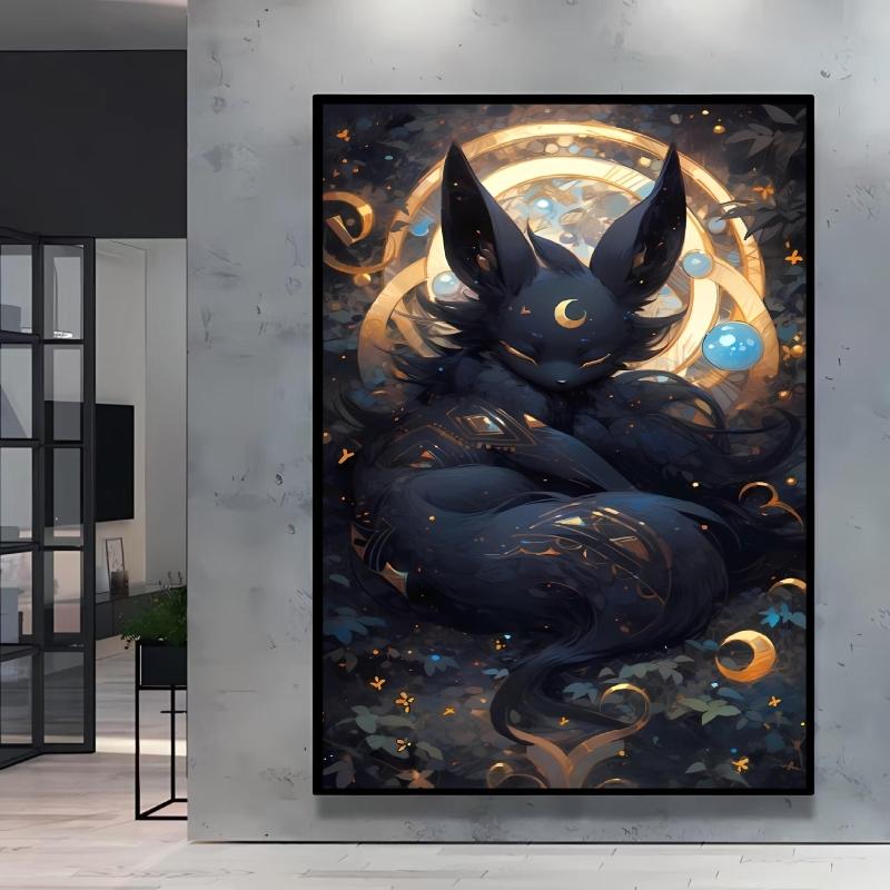 Anime Posters Pokemon Umbreon Cartoon Character Picture HD Print Canvas Painting Home Children's Room Wall Decoration Gifts