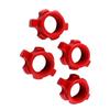 4Pcs Nonslip Dumbbell Hexagonal Nut Plastic Spinlock Collars Dumbbell Rod Nut Training Sports Accessories Enduring