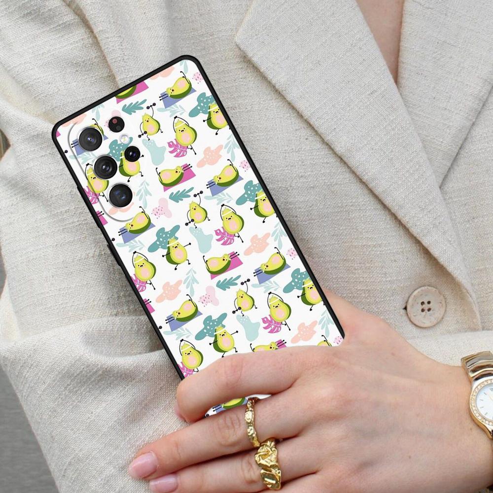 Cute Avocado Cell Phone Case for Samsung Galaxy S26 Ultra S25 S24 S23 S22 S21 S20 Note10 Cover