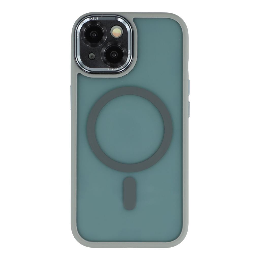 For iPhone 15 Plus Magnetic Case TPU + Acrylic Hybrid Phone Shell