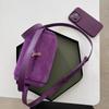 Acai Berry Purple High-End Women's Crossbody Boston Bag with Customizable Design