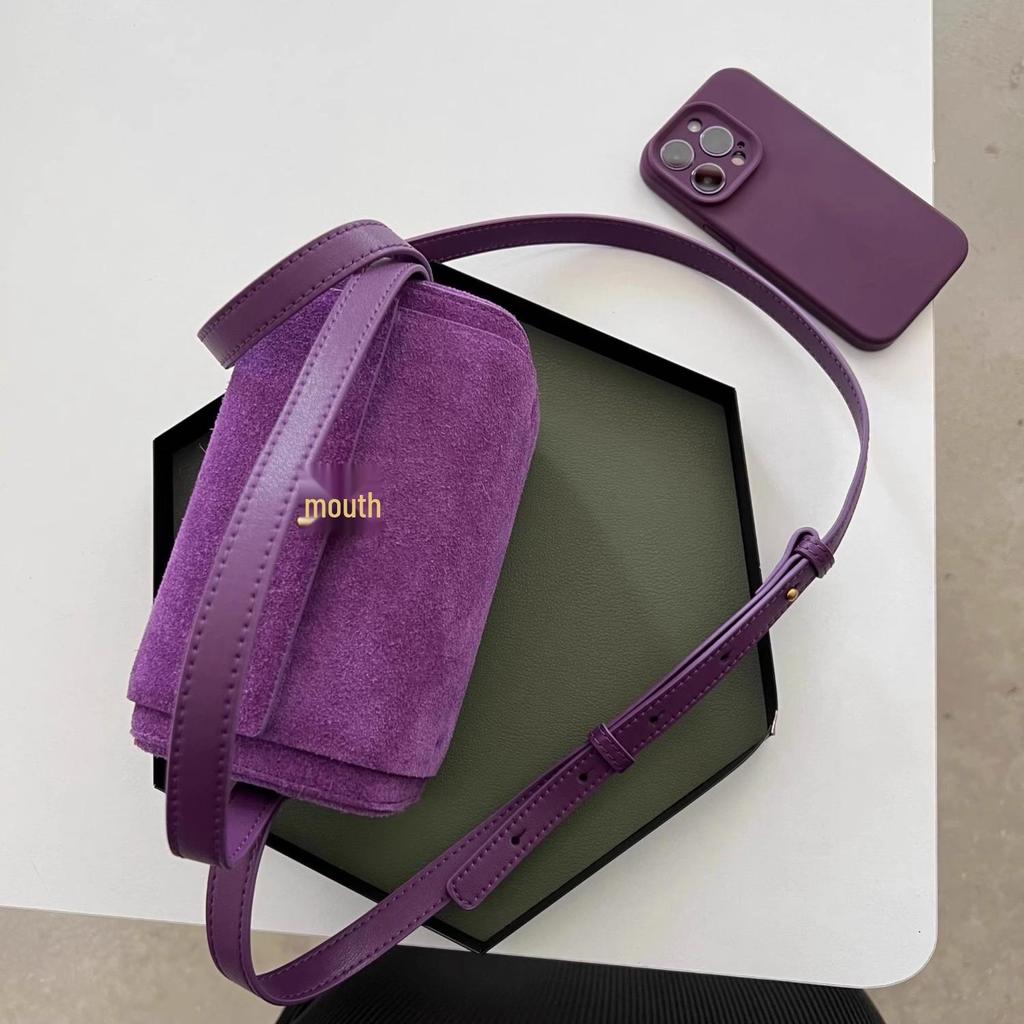 Acai Berry Purple High-End Women's Crossbody Boston Bag with Customizable Design