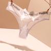 Sexy Low-Rise Women's Seamless Thong - Plus Size, Breathable with Temptation Letter Cutout
