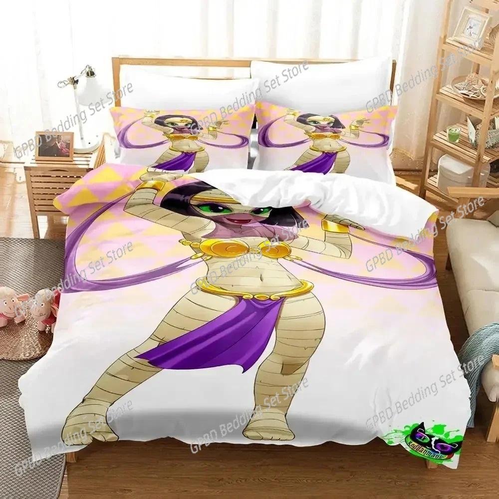 Mummy Girls Anime Ložní souprava Povlak na přikrývku Ložní souprava Povlak na peřinu Povlak na polštář Přikrývka king Queen Size Chlapecká Dospělá Ložní souprava
