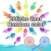 20pcs Floating Fake Goldfish Set with 2 Nets - Realistic Plastic Water Decor for Indoor/Outdoor, No Battery Summer Pool ZSY