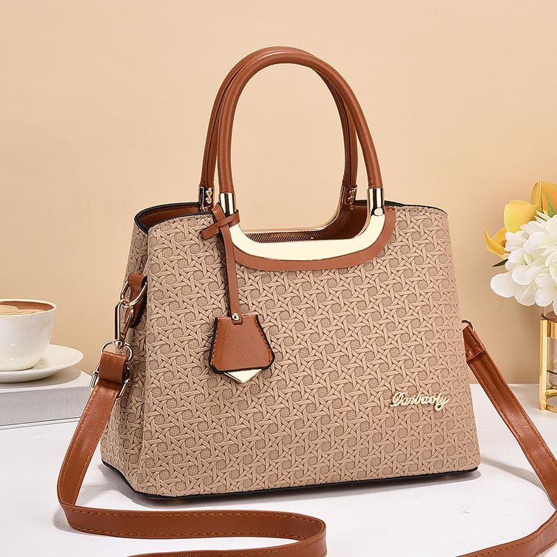 Lady Mother Bag New Multi-layer Handbag with Large Capacity Middle-aged Mother-in-law Single Shoulder Crossbody Bag Woman