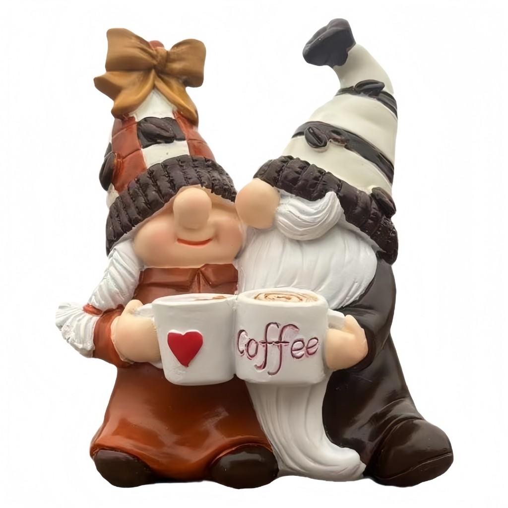 Christmas Couples Gnome Resin Figurine Set Home Decor Gift For Holiday Celebrations