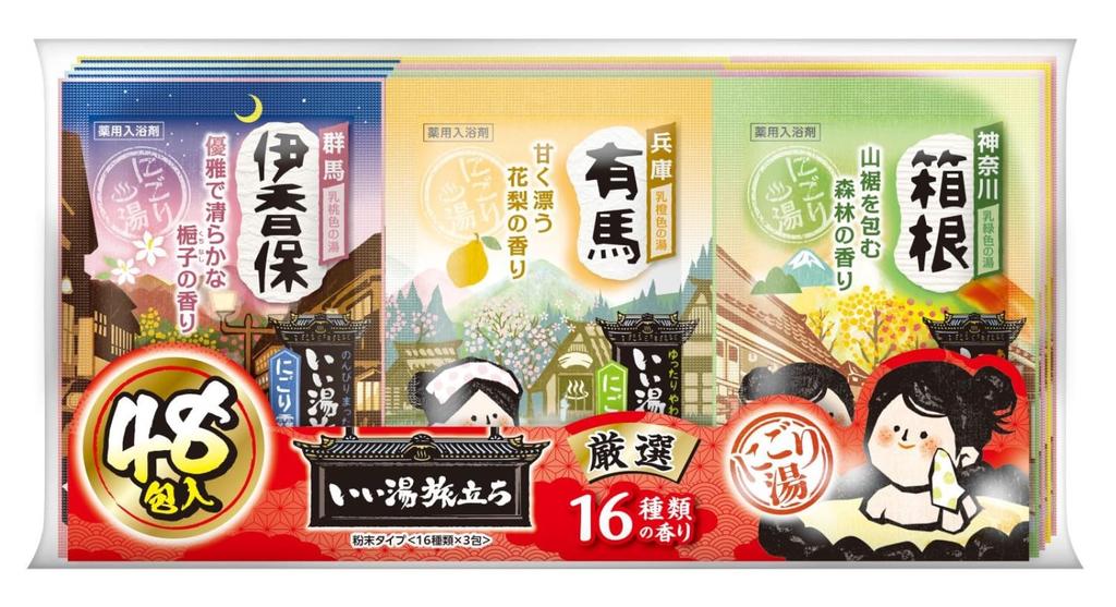 Iiyu Tabidachi Medicinal Bath Selected Cloudy Water 16 25g X 48 Packets Additives, Pack, Type, Scents,