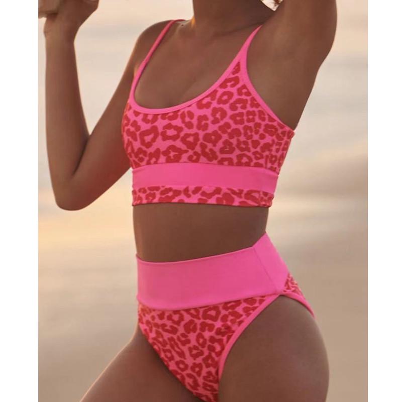 High Waist Split Sexy Women's European and American Bikini Swimwear