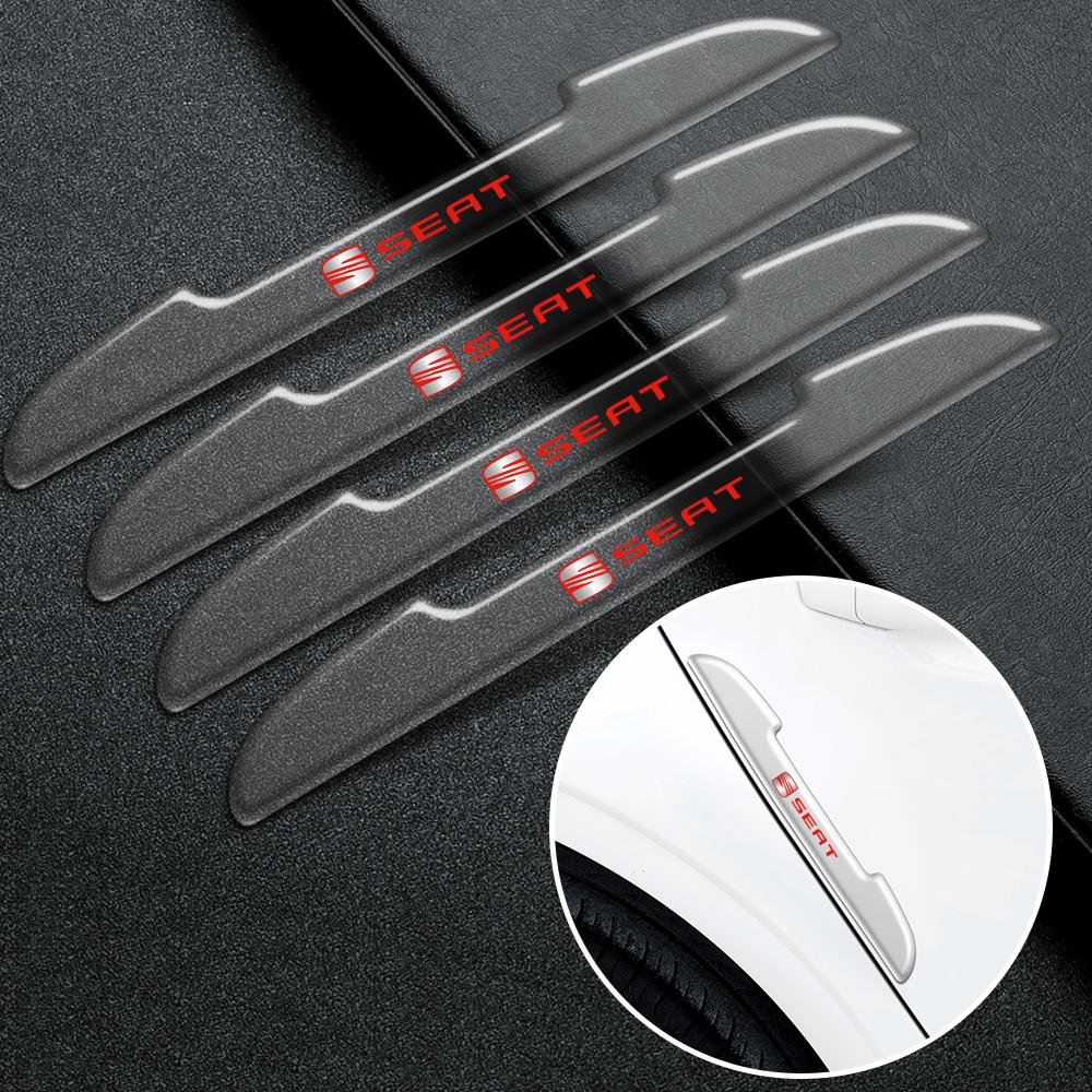 ydsh2 4Pcs Car Styling Auto Door Anti-Collision Scratch Protection Sticker For SEAT Leon Cupra Mk2 Mk3 5f Cupra FR Racing Arona Ateca