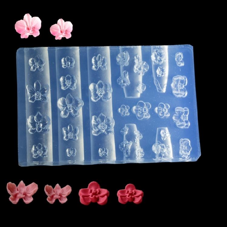 Silicone Nail Art Molds Unique Embossed Nail Accessories Molds Jewelry Supplies Nail Embossing Tool for Women Girls